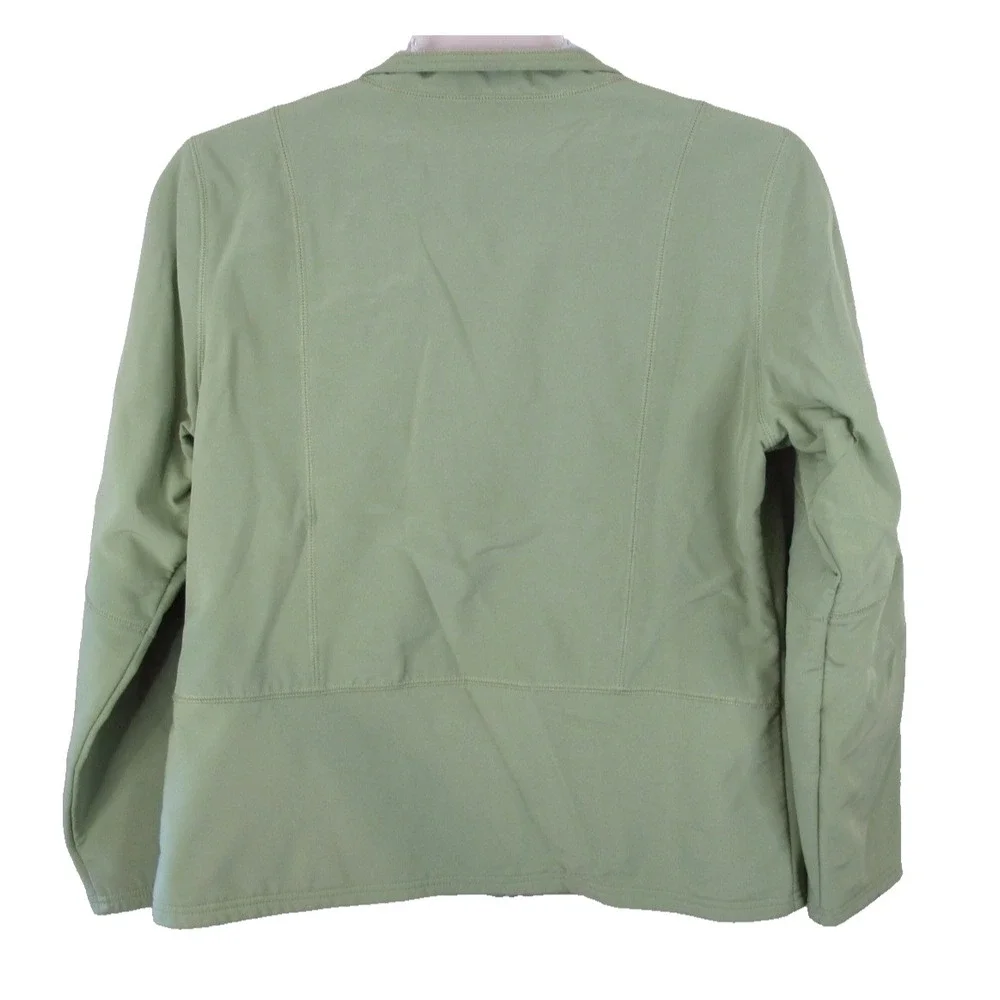 Woolrich Full Zip Softshell‎ Jacket Women's Large Aloe Green Pockets